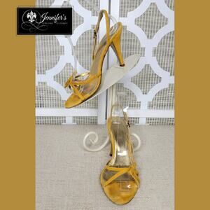 J.Crew Women's Lucie Suede High Heel Slingback Sandals Size 6.5